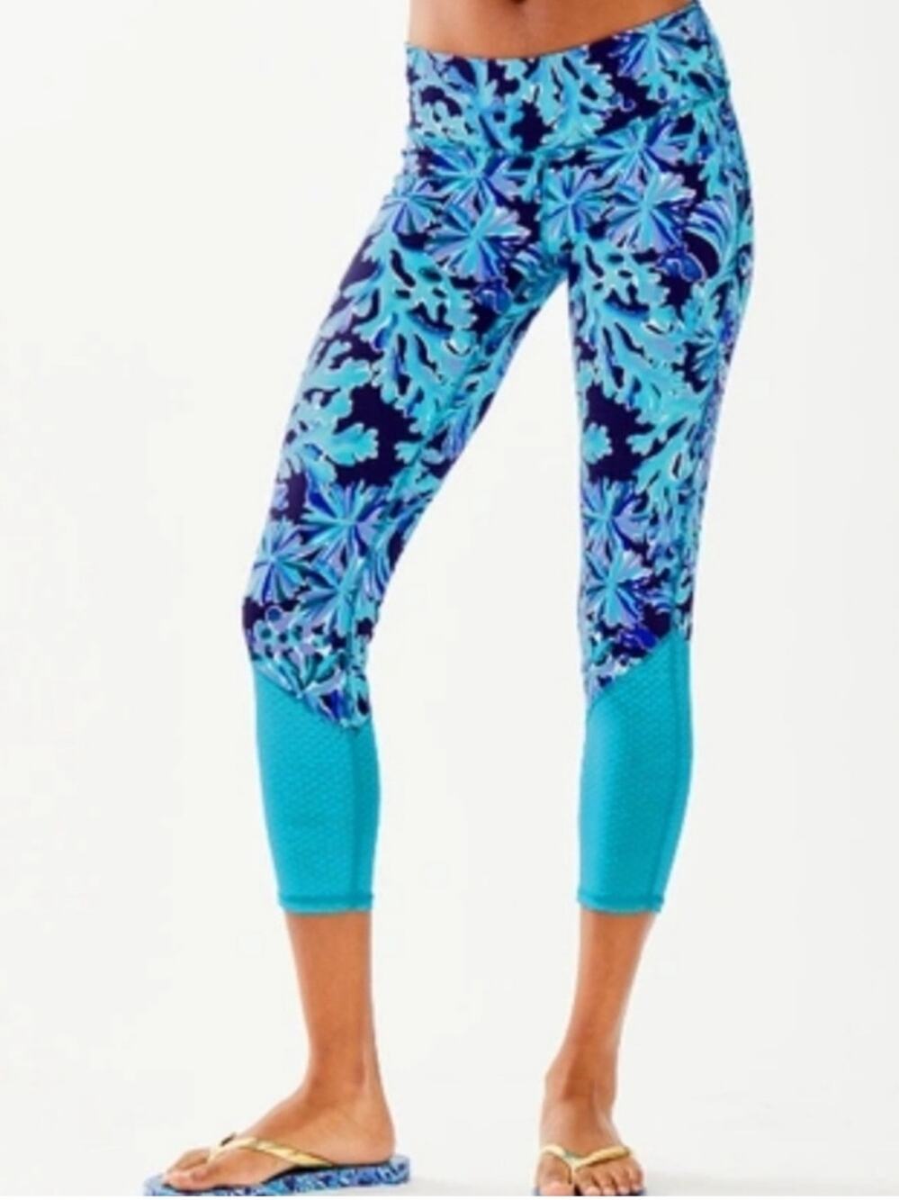 Lilly pulitzer 24" luxletic weekender midi legging in bright navy in too deep